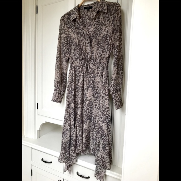 All Saints Lightweight Long-sleeve Mid-length Dress - Picture 2 of 5